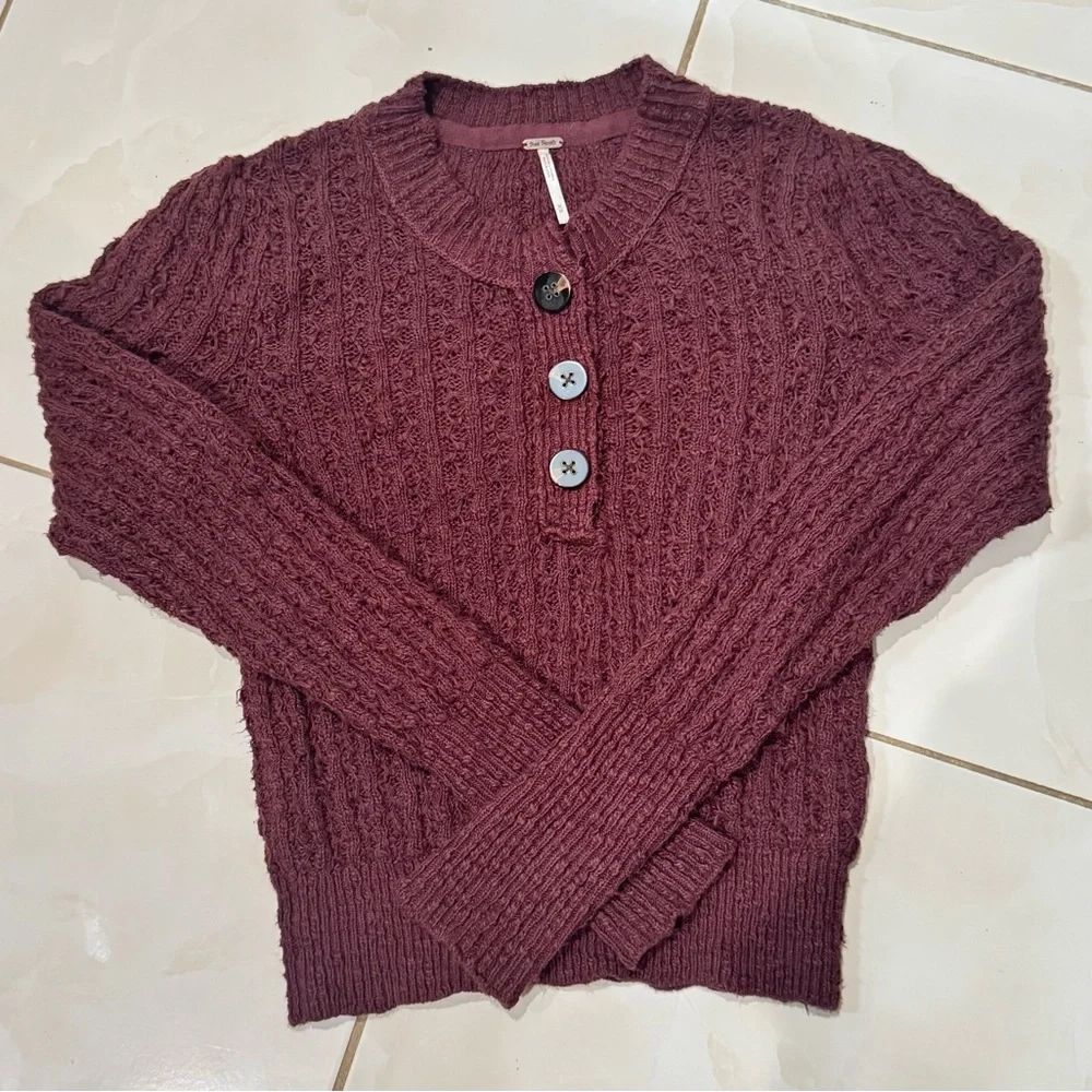 Free People brown Textured Knit Sweater - Picture 2 of 8
